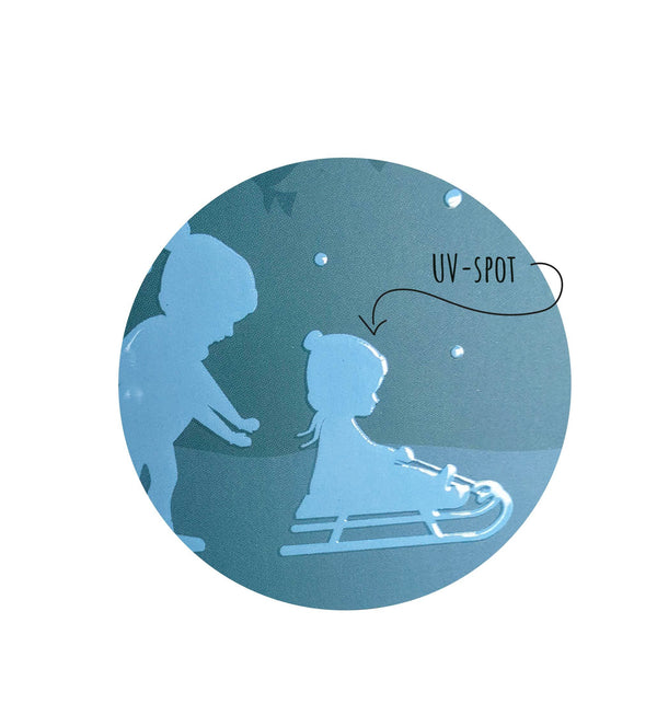 Kaart - Slee silhouette met UV-spot