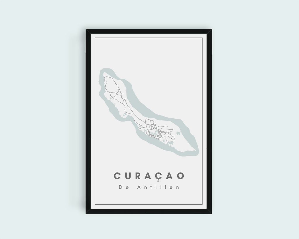 Eiland plattegrond van Curacao