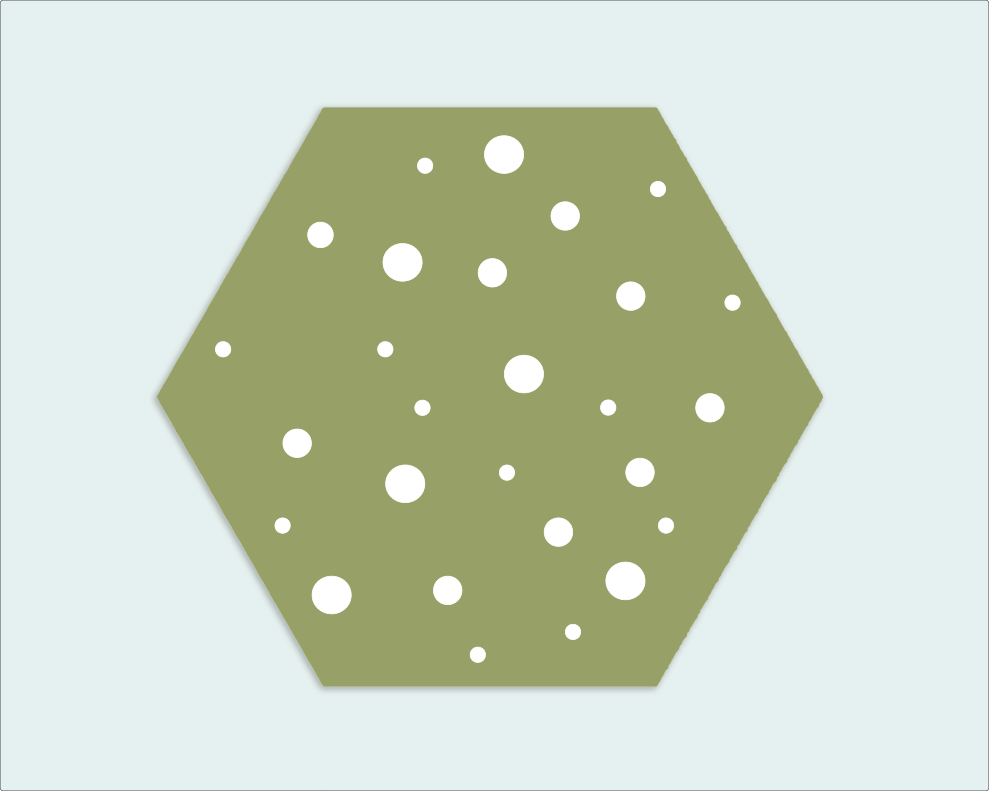 Hexagon dots groen - Wimaki