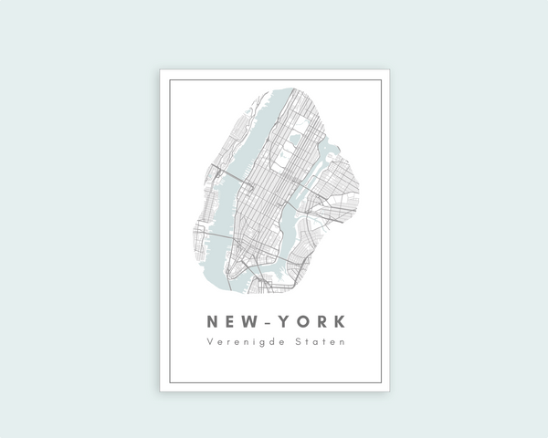 Poster Stadsplattegrond New York
