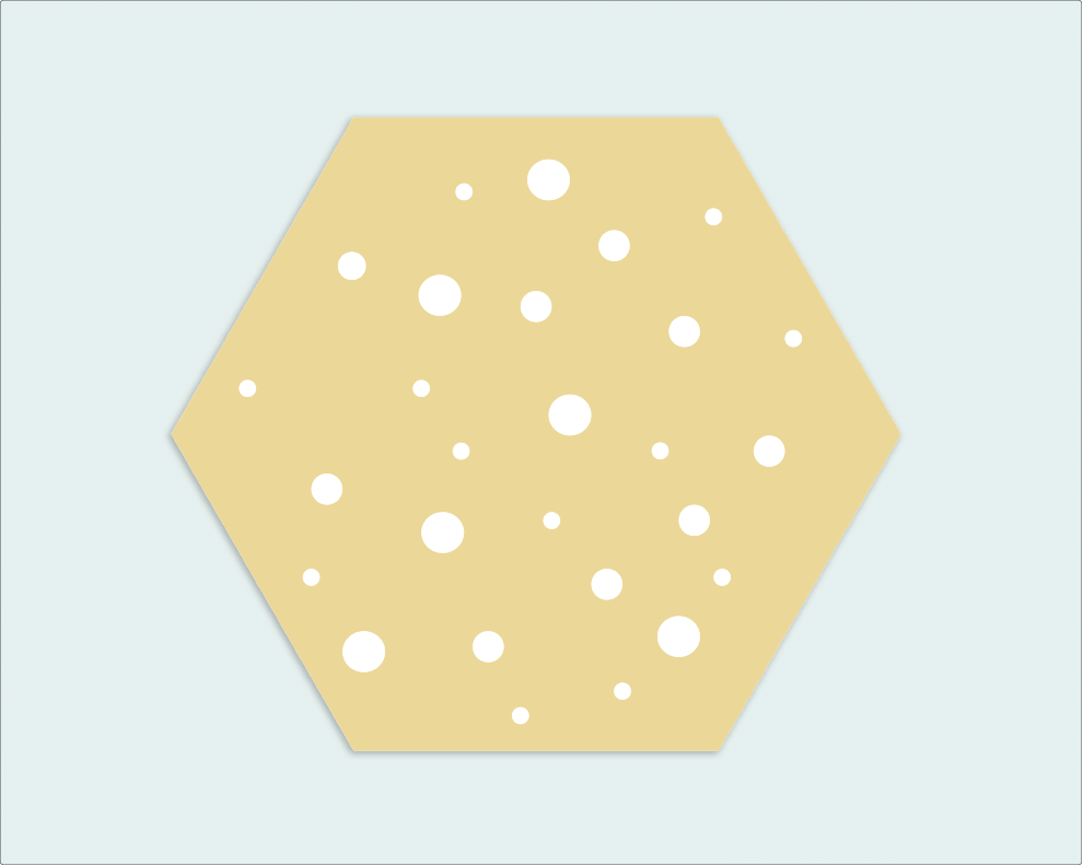 Hexagon dots geel - Wimaki