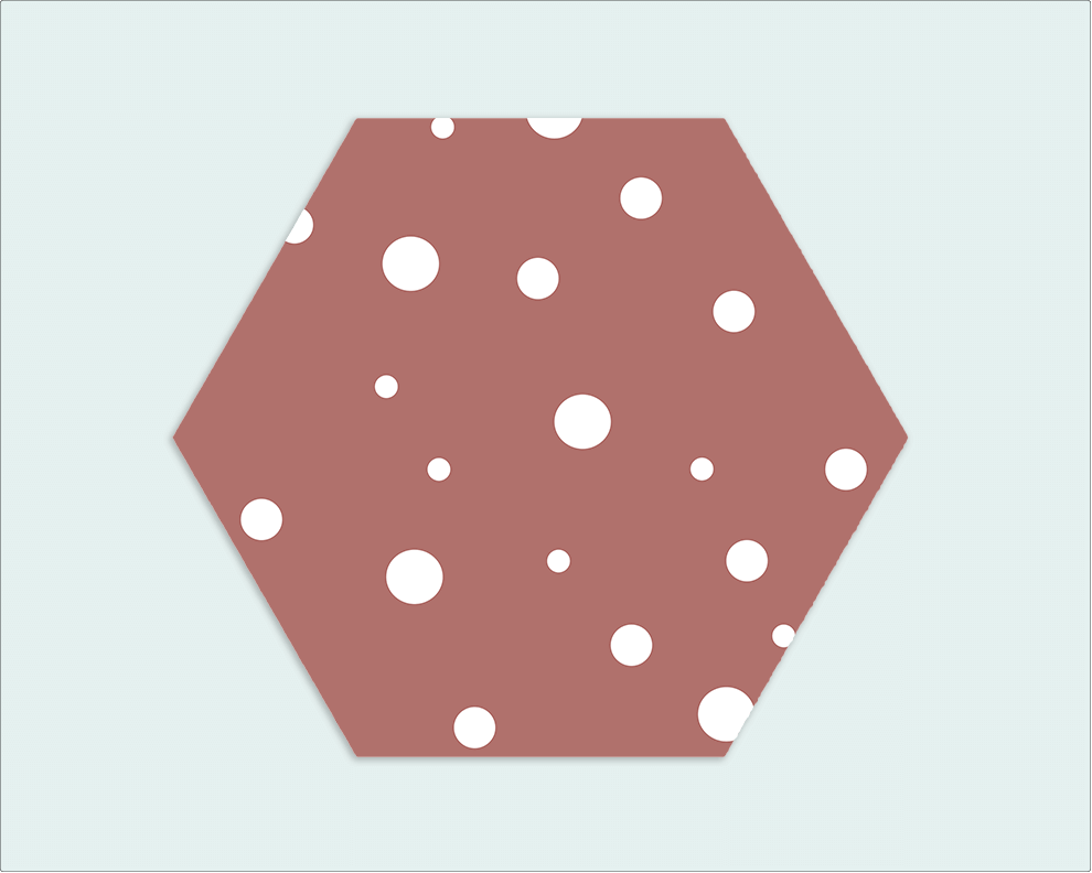 Hexagon dots roze - Wimaki