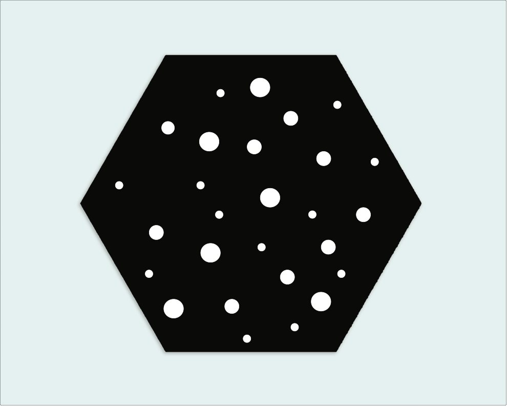 Hexagon dots zwart - Wimaki