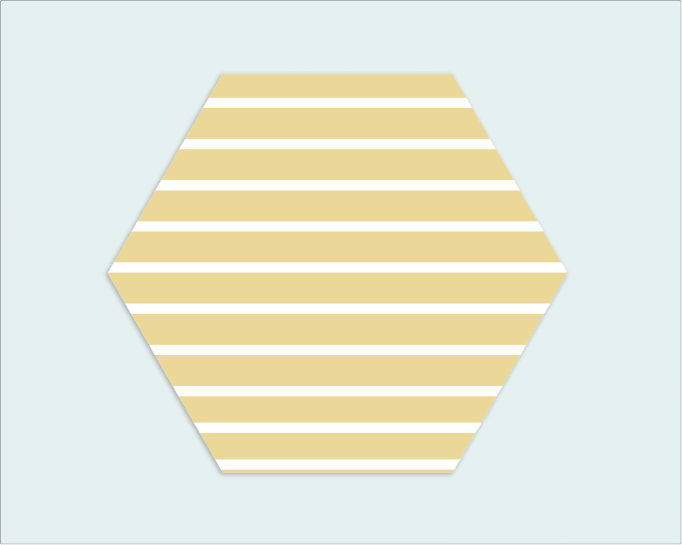 Hexagon geel streep - Wimaki