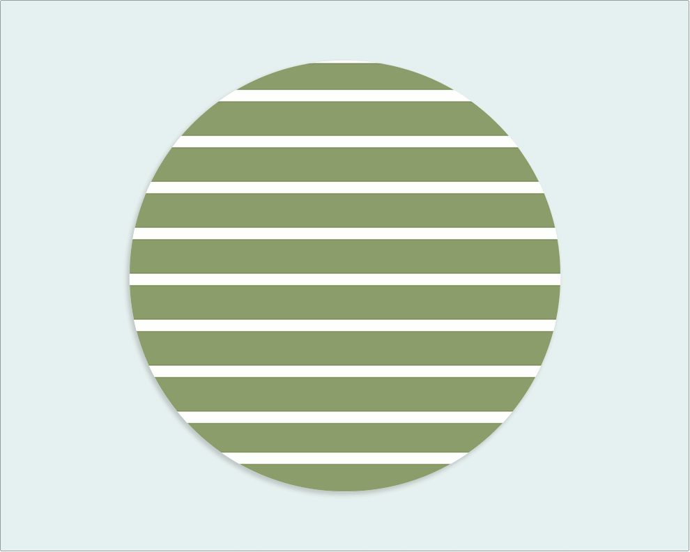 Muurcirkel groen witte streep - Wimaki