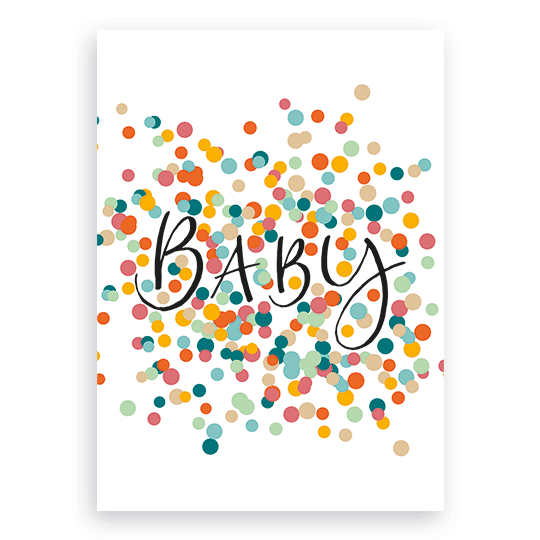 Kaart - Baby confetti - Wimaki