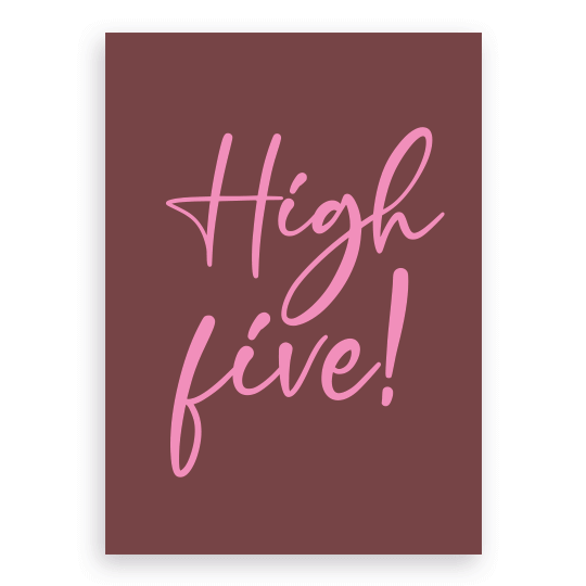 Ansichtkaart - High Five