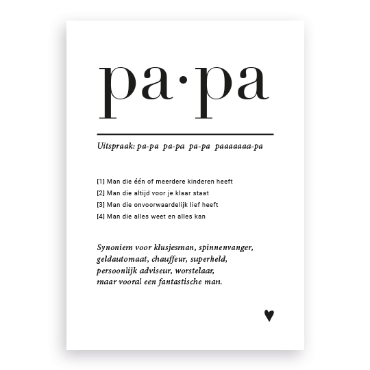 Ansichtkaart - Papa