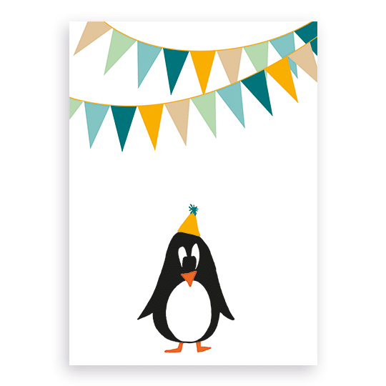 Kaart - Pinguïn feest - Wimaki