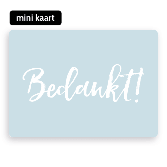Minikaart Bedankt