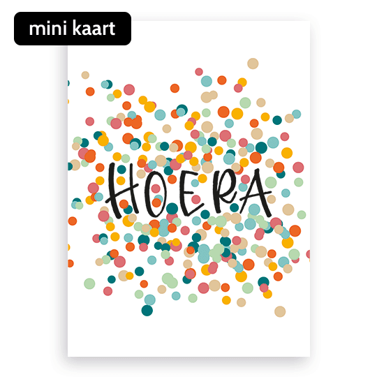 Mini kaart - Hoera - Wimaki