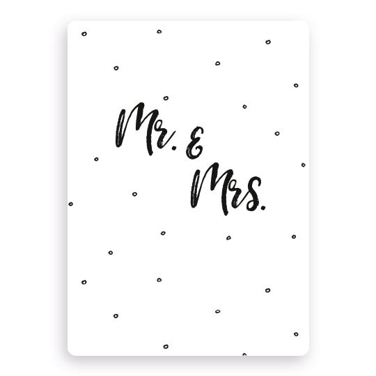 Kaart Mr. & Mrs.