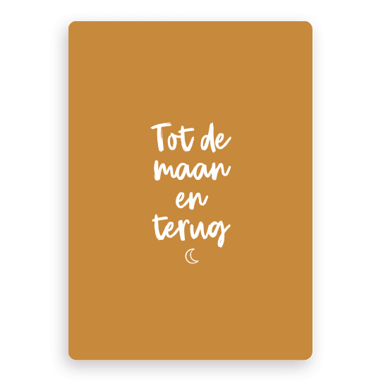 Kaart Tot de maan en terug