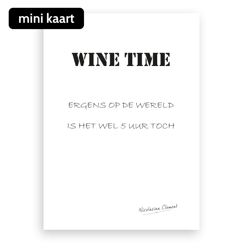 Minikaart Wine time
