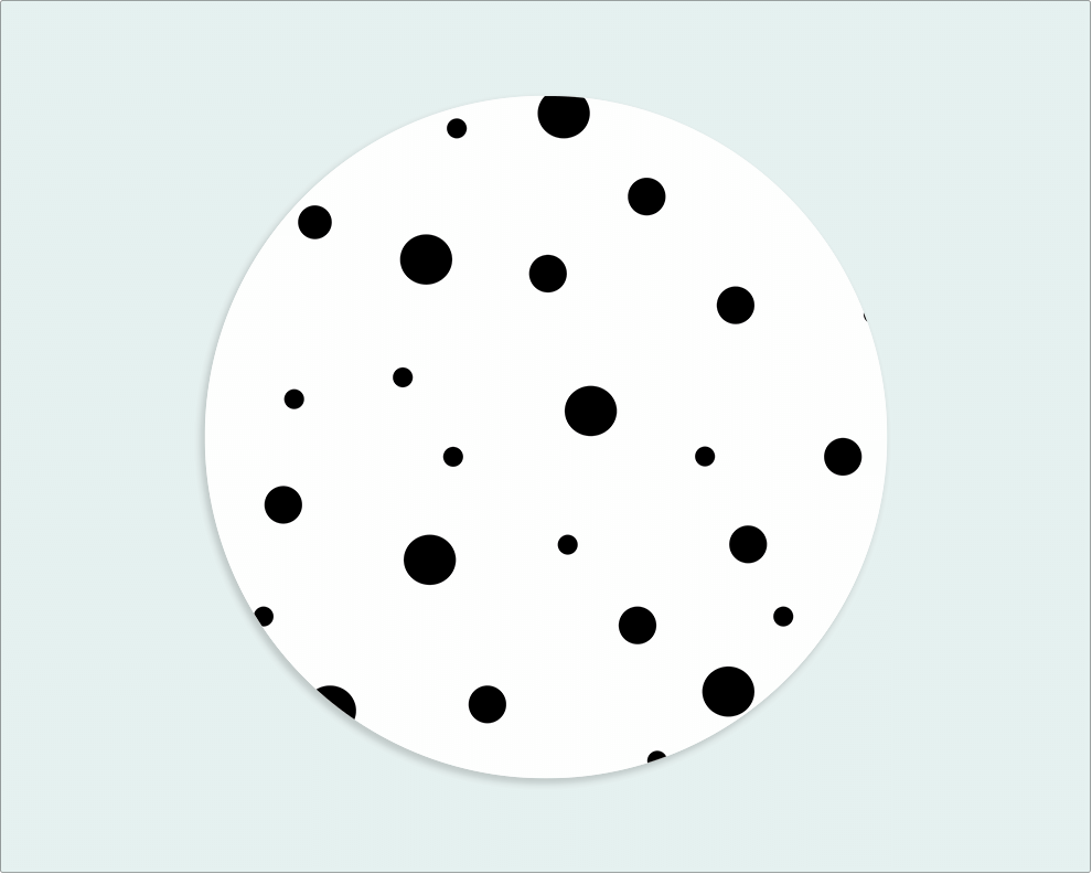 Muurcirkel wit zwarte stippen - Wimaki