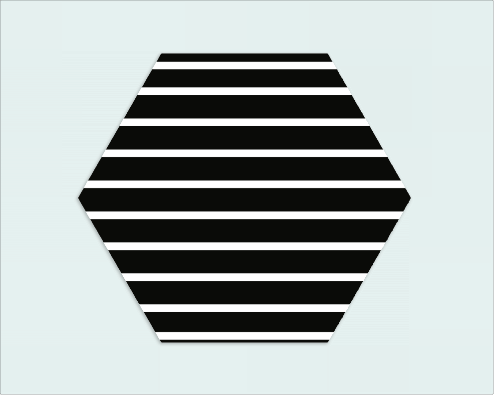 Hexagon zwart streep - Wimaki