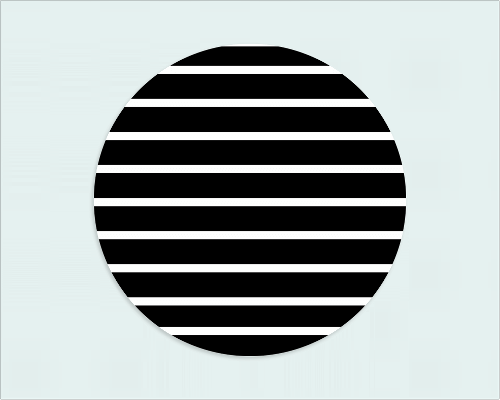 Muurcirkel zwart witte streep - Wimaki